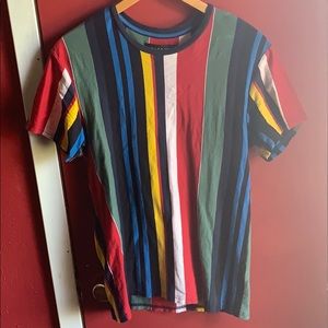 Multi-colored Pacsun striped retro tee (Small)